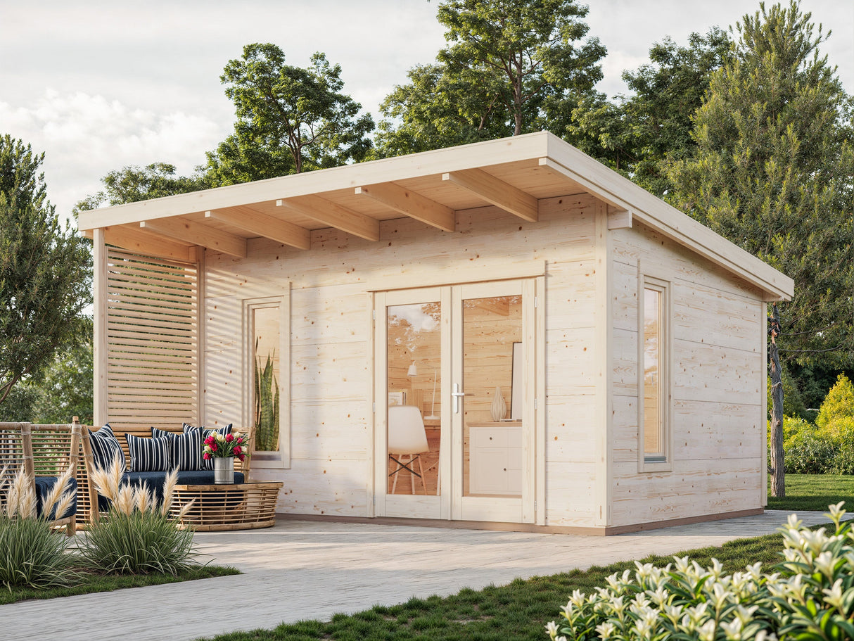 Grace 14.5m2 (4.4x3.5m | 56mm) Liimpuitelementidest aiamaja
