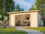 Ines 13.7m2 (4.8x3m | 44mm) Lükandustega freespruss-aiamaja