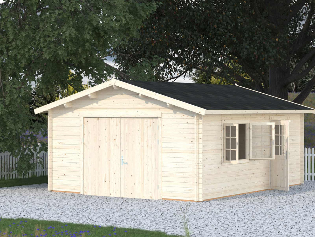 Roger 23.9m2 (4.5x5.5m | 44mm) Sektsioonuksega freespruss-garaaž