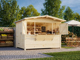 Marian 6.2m2 (2.98x2.28m | 16mm) Valmis seinaelementidest kokkuvolditav kiosk