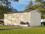 Dan 14.7m2 (2.73x5.5m | 16mm) Valmis seinaelementidest suur kaheruumiline aiakuur