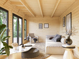 Aurelia 15,2 + 7,9 m² (8,3x3 m | 44 mm) Ruumikas modernne aiamaja katusealusega