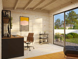 Ines 11.1m2 (3.9x3m | 44mm) Lükandustega freespruss-aiamaja