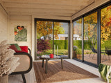 Serena 2 (4,2x3,2 m | 12,6 m² | 44 mm) Modernne klaaspaviljon aeda – alumiiniumuksed ja -aknad (ühekordne või topeltklaas)