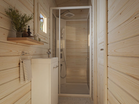 Sandra 25.6+11.1m2 (7.71x3.5m | 44mm) Kolmetoaline freespruss-suvila