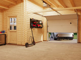 Roger 21.9+5.2m2 (5.1x5.5m | 44mm) Varjualusega freespruss-garaaž sektsioonuksega