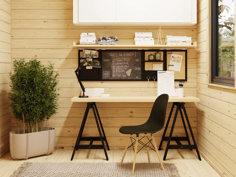 Cecilia 30m2 (5.4x6.7m | 70mm) Neljaruumiline suvemaja alumiiniumakende ja -ustega