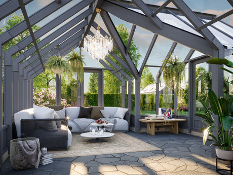Emilia 19,1 m2 klaaskasvuhoone (RAL7012)