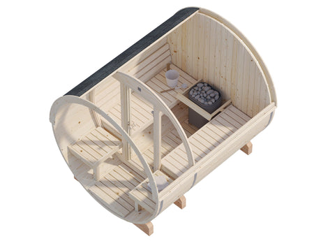 Anita 1.3+0.7m2 (2.2x2.5m | 42mm) Klaasseinaga torusaun