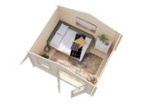 Emma 10.4m2 (3.6x3m | 34mm) Alpi stiilis freespruss-aiamaja