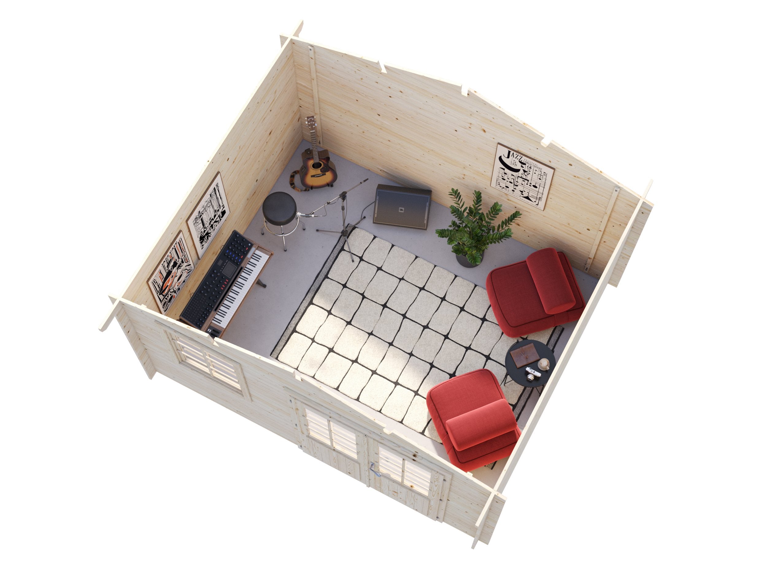 Klara 10.4m2 (3.5x3m | 28mm) Kompaktne freespruss-aiamaja