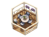 Betty 9.9m2 (3.84x3.37m) Kuusnurkne paviljon
