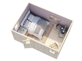 Hedwig 13.6m2 (3.3x4.52m | 18mm) Valmis seinaelementidest aiamaja