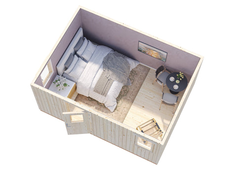 Hedwig 13.6m2 (3.3x4.52m | 18mm) Valmis seinaelementidest aiamaja