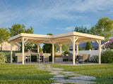 Lenna 24.9m2 (5.88x5.88m) L-kujuline lamekatusega paviljon