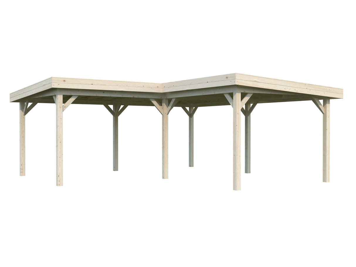 Lenna 24.9m2 (5.88x5.88m) L-kujuline lamekatusega paviljon