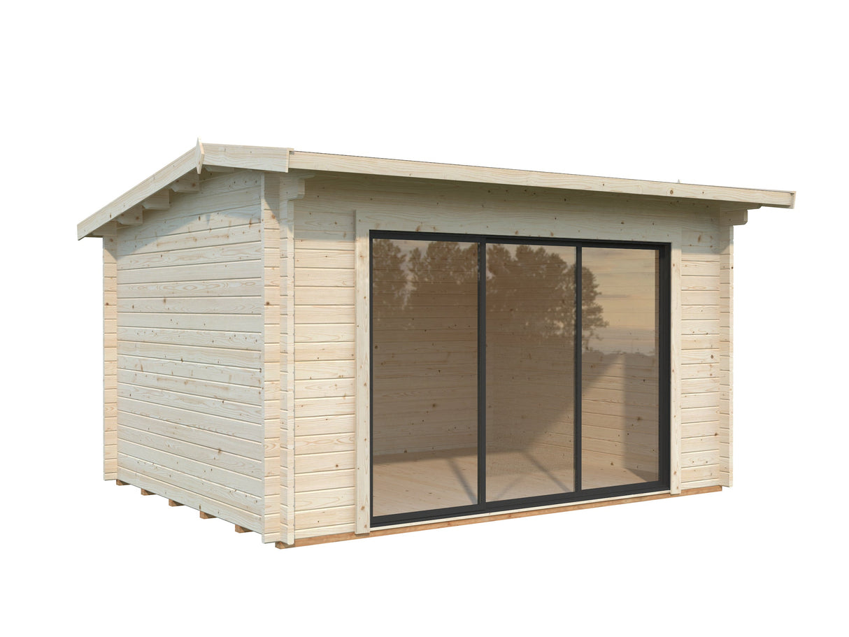 Ines 11.1m2 (3.9x3m | 44mm) Lükandustega freespruss-aiamaja