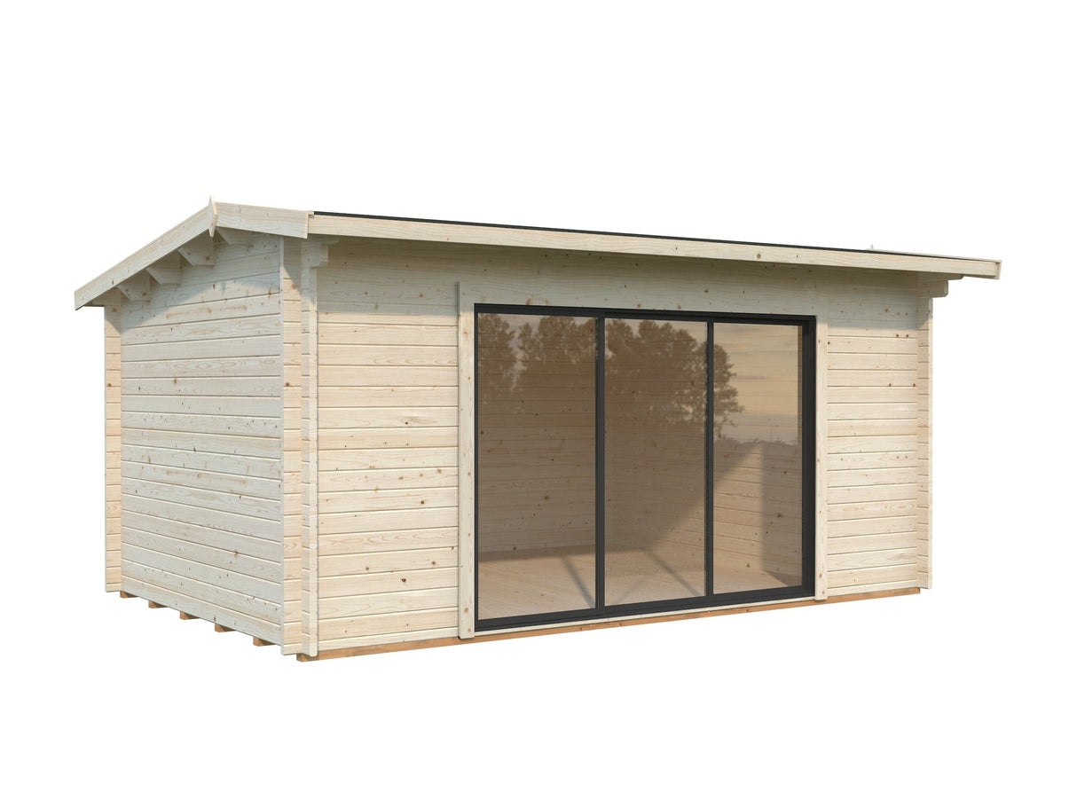 Ines 13.7m2 (4.8x3m | 44mm) Lükandustega freespruss-aiamaja