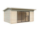 Ines 13.7m2 (4.8x3m | 44mm) Lükandustega freespruss-aiamaja