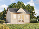 Claudia 14.2m2 (4.5x3.3m | 44mm) Kellakastiga freespruss-aiamaja