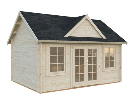 Claudia 14.2m2 (4.5x3.3m | 44mm) Kellakastiga freespruss-aiamaja