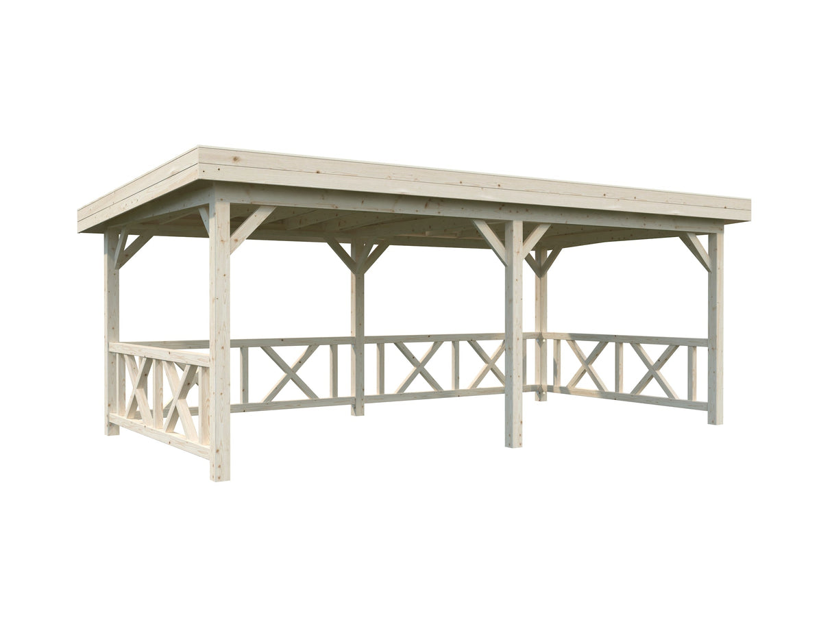 Lenna 16.6m2 Set 307 (5.88x3m) Lamekatusega suur paviljon