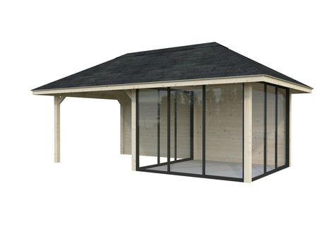 Bianca 16.6m2 Set 206/506 (5.88x3m) Kolme lükandukse ja varikatusega paviljon