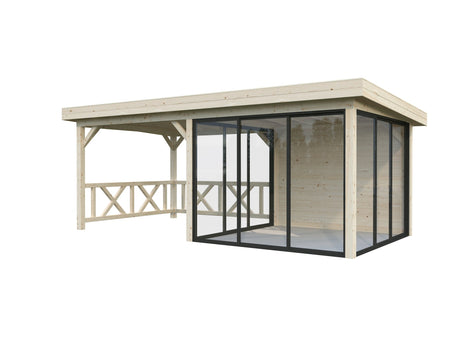 Lenna 16.6m2  Set 404/704 (5.88x3m) Kolme lükanduksega paviljon