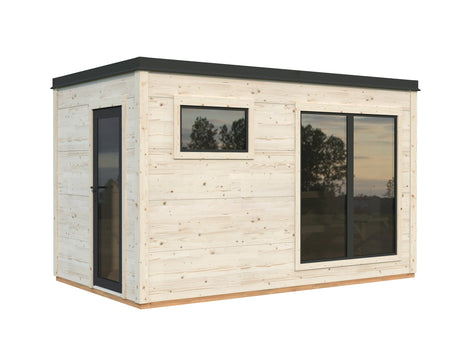 Grace saun 8.2m2 (3.9x2.3m | 56mm) Liimpuitelementidest seinaga saun