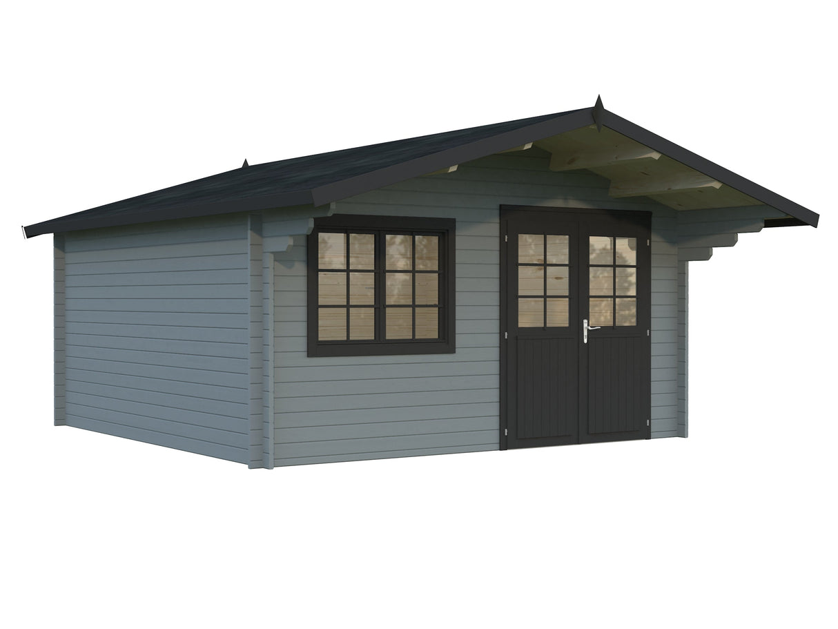 Britta 17.5m2 (4.26x4.26m | 40mm) Mägimajakese stiilis freespruss-aiamaja