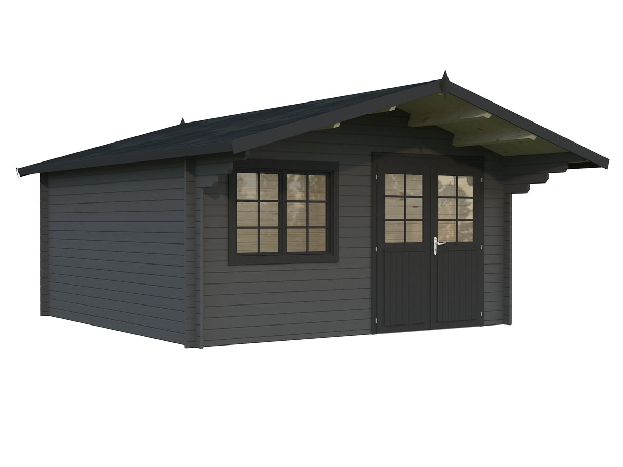 Britta 17.5m2 (4.26x4.26m | 40mm) Mägimajakese stiilis freespruss-aiamaja