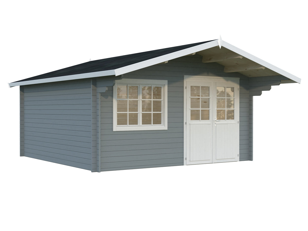 Britta 17.5m2 (4.26x4.26m | 40mm) Mägimajakese stiilis freespruss-aiamaja