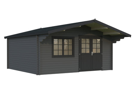 Britta 19.7m2 (4.8x4.25m | 40mm) Mägimajakese stiilis freespruss-aiamaja