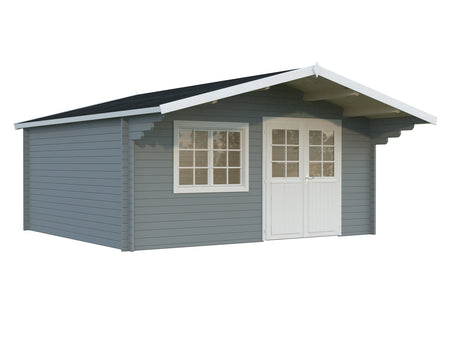 Britta 19.7m2 (4.8x4.25m | 40mm) Mägimajakese stiilis freespruss-aiamaja