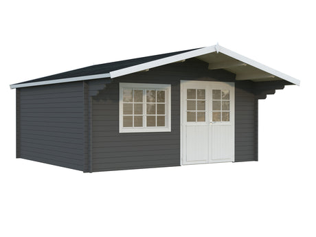 Britta 19.7m2 (4.8x4.25m | 40mm) Mägimajakese stiilis freespruss-aiamaja