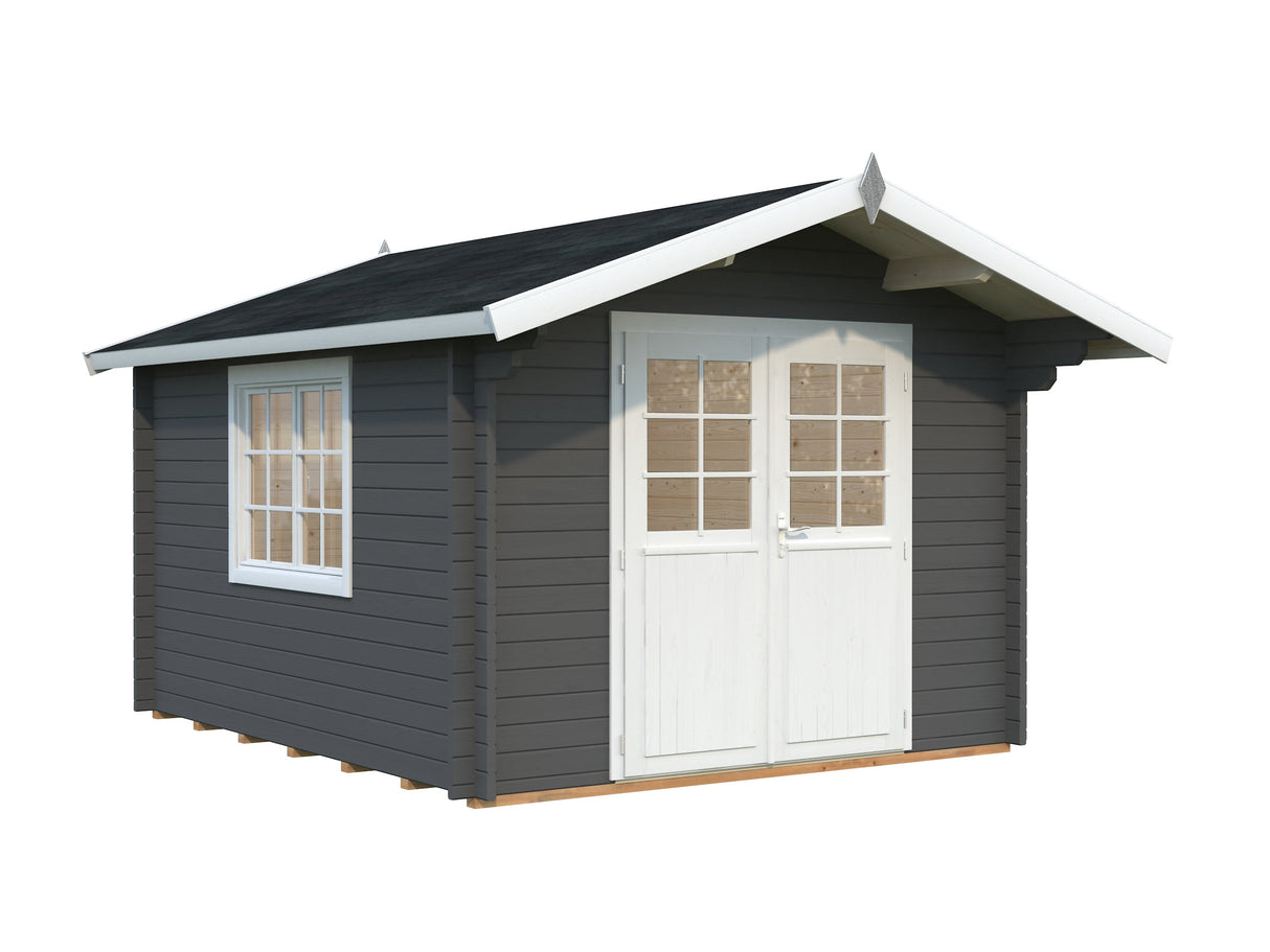 Sally 10.2m2 (3x3.6m | 44mm) Kompaktne traditsiooniline freespruss-aiamaja