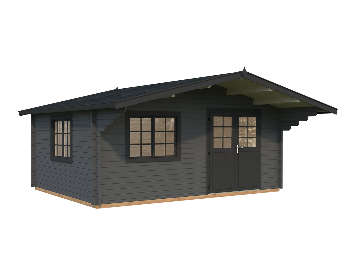 Sally 19.1m2 (5.1x3.9m | 44mm) Suur põhjamaises stiilis freespruss-aiamaja