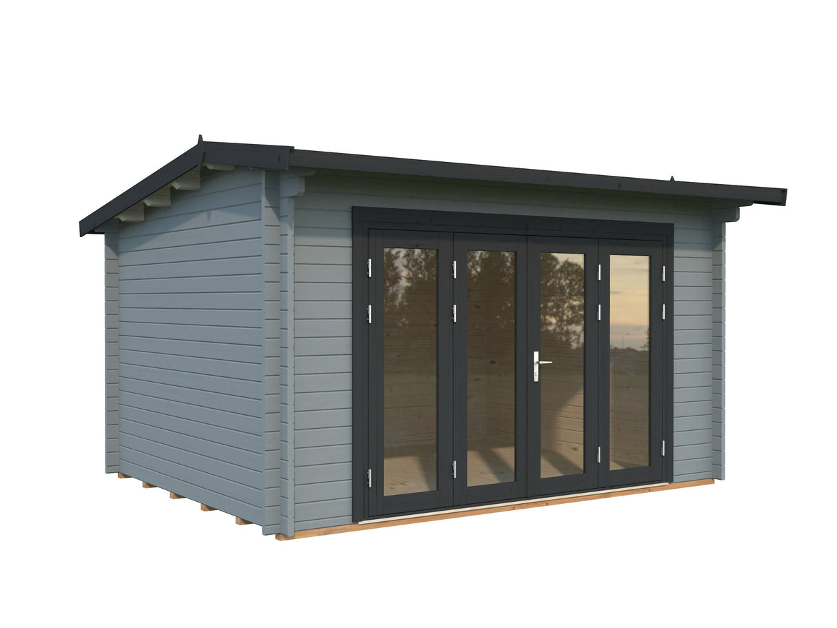 Ines 11.1m2 (3.9x3m | 44mm) Freespruss-aiamaja voldikustega