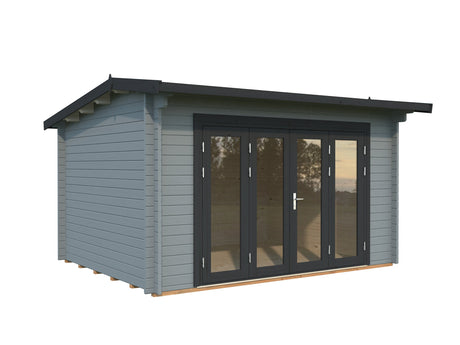 Ines 11.1m2 (3.9x3m | 44mm) Freespruss-aiamaja voldikustega