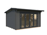 Ines 11.1m2 (3.9x3m | 44mm) Freespruss-aiamaja voldikustega