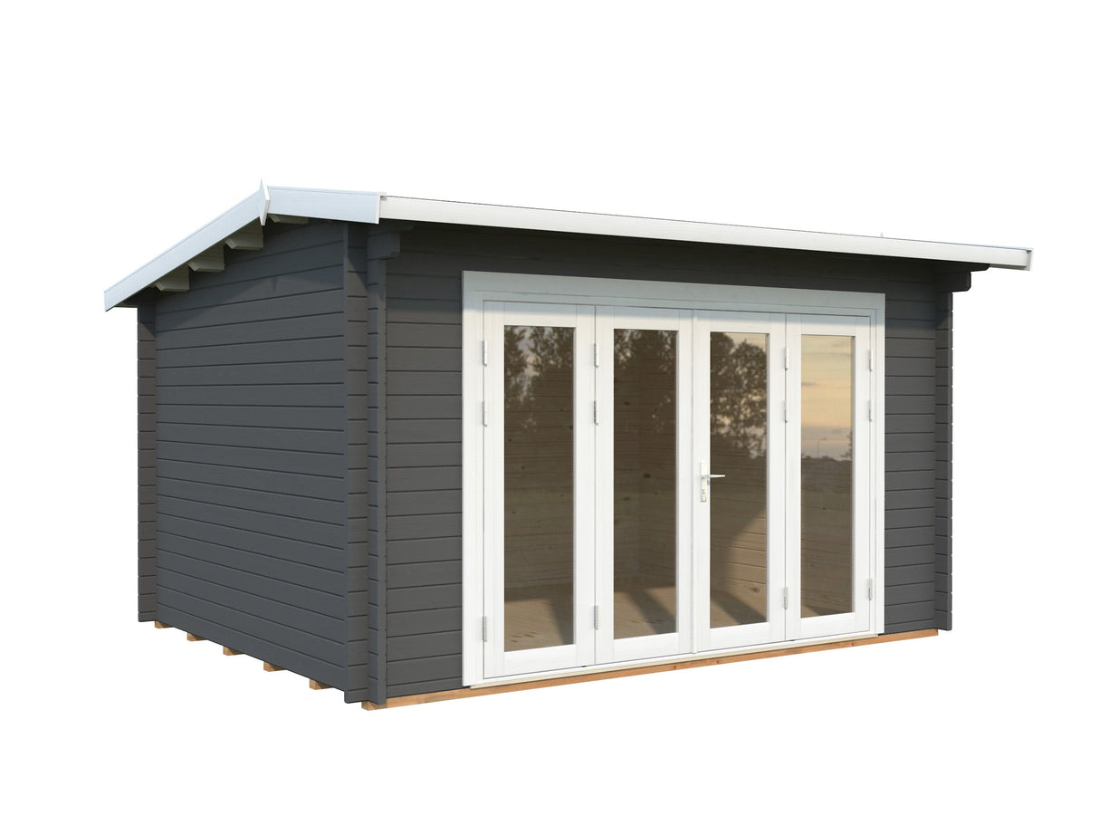 Ines 11.1m2 (3.9x3m | 44mm) Freespruss-aiamaja voldikustega