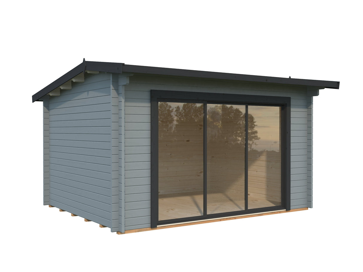 Ines 11.1m2 (3.9x3m | 44mm) Lükandustega freespruss-aiamaja