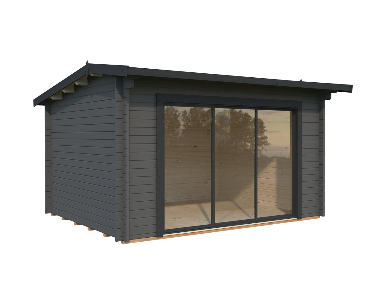 Ines 11.1m2 (3.9x3m | 44mm) Lükandustega freespruss-aiamaja