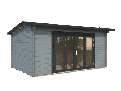 Ines 13.7m2 (4.8x3m | 44mm) Ruumikas freespruss-aiamaja voldikustega