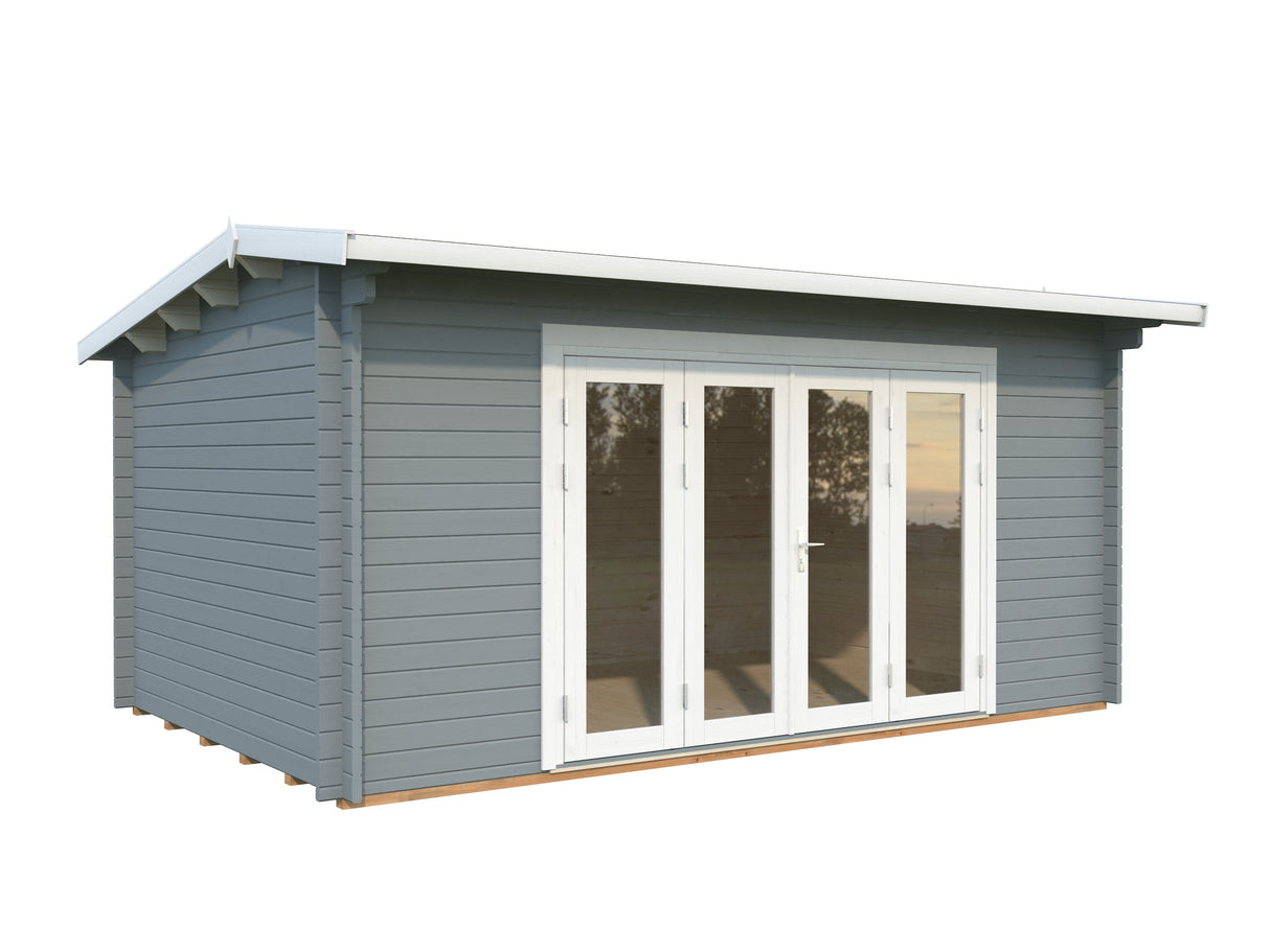 Ines 13.7m2 (4.8x3m | 44mm) Ruumikas freespruss-aiamaja voldikustega
