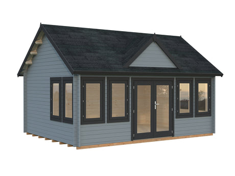 Claudia 19.4m2 (5.5x4m | 44mm) Kellakastiga freespruss-aiamaja