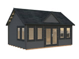 Claudia 19.4m2 (5.5x4m | 44mm) Kellakastiga freespruss-aiamaja