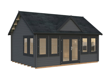 Claudia 19.4m2 (5.5x4m | 44mm) Kellakastiga freespruss-aiamaja