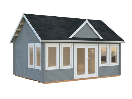 Claudia 19.4m2 (5.5x4m | 44mm) Kellakastiga freespruss-aiamaja