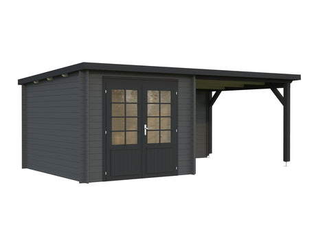 Ella 6.9+8.2m2 (5.3x3m | 28mm) Varikatusega aiakuur